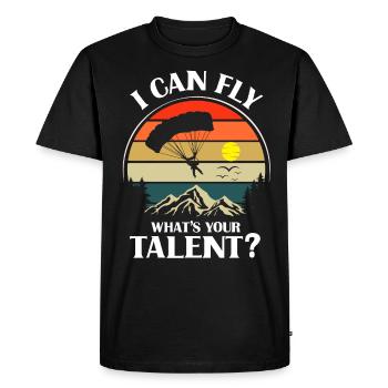 Skydiving, Skydiving - Men's Premium Organic T-Shirt - black - Front - Nico (187cm)