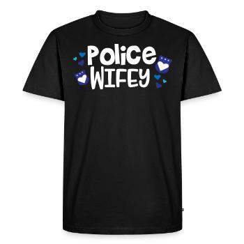 Police officer uniform costume - Men's Premium Organic T-Shirt - black - Front - Nico (187cm)