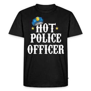 Police officer uniform costume - Men's Premium Organic T-Shirt - black - Front - Nico (187cm)