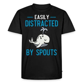 Baleines, baleines, observation des baleines, observation des baleines - T-shirt Premium bio Homme - noir - Devant - Nico (187cm)
