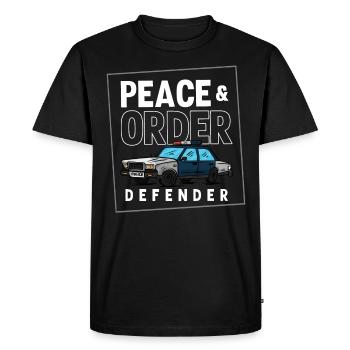 Costume de policier - T-shirt Premium bio Homme - noir - Devant - Nico (187cm)