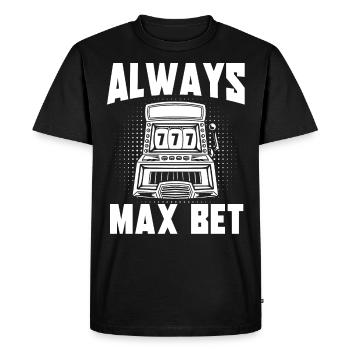 Machine à sous, Joueur, Jeux d’argent - T-shirt Premium bio Homme - noir - Devant - Nico (187cm)