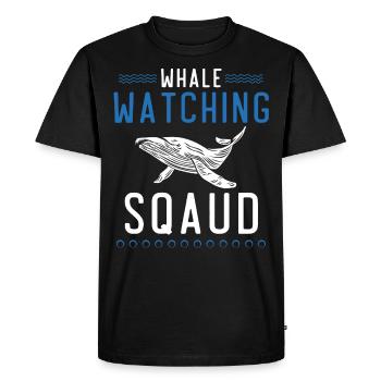 Baleines, baleines, observation des baleines, observation des baleines - T-shirt Premium bio Homme - noir - Devant - Nico (187cm)