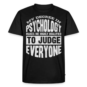 Psychologue, psychiatre, psychanalyste - T-shirt Premium bio Homme - noir - Devant - Nico (187cm)