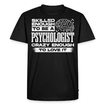 Psychologue, psychiatre, psychanalyste - T-shirt Premium bio Homme - noir - Devant - Nico (187cm)