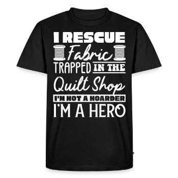 Quilting, knitting, sewing machines, sewing - Men's Premium Organic T-Shirt - black - Front - Nico (187cm)