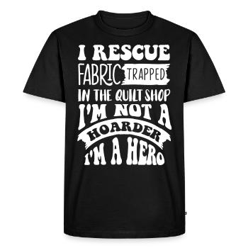 Quilting, knitting, sewing machines, sewing - Men's Premium Organic T-Shirt - black - Front - Nico (187cm)