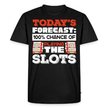Slot Machine, Slot Machines, Gambling - Men's Premium Organic T-Shirt - black - Front - Nico (187cm)