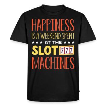 Slot Machine, Slot Machines, Gambling - Men's Premium Organic T-Shirt - black - Front - Nico (187cm)