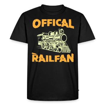 Échelle de chemin de fer, Railfan de chemin de fer - T-shirt Premium bio Homme - noir - Devant - Nico (187cm)