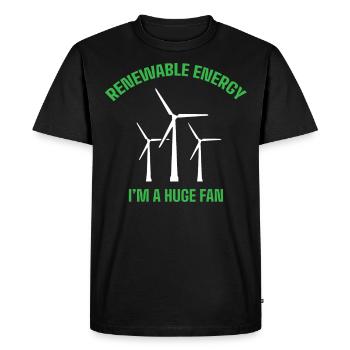 Renewable energy - Men's Premium Organic T-Shirt - black - Front - Nico (187cm)