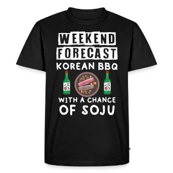 Barbecue coréen, Groupe coréen, Coréen - T-shirt Premium bio Homme - noir - Devant - Nico (187cm)