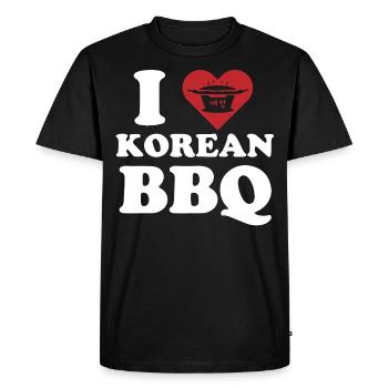 Barbecue coréen, Groupe coréen, Coréen - T-shirt Premium bio Homme - noir - Devant - Nico (187cm)
