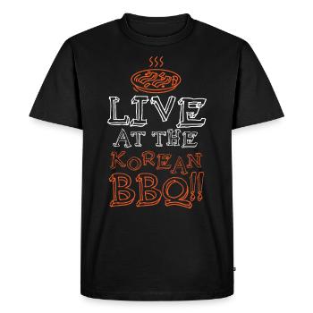 Barbecue coréen, Groupe coréen, Coréen - T-shirt Premium bio Homme - noir - Devant - Nico (187cm)