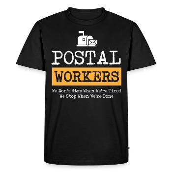 Postier, postier, facteur - T-shirt Premium bio Homme - noir - Devant - Nico (187cm)