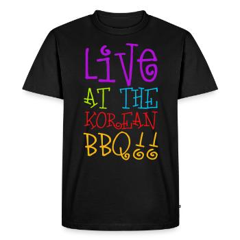Korean BBQ, Korean - Men's Premium Organic T-Shirt - black - Front - Nico (187cm)