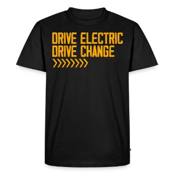 Renewable Energy, E-Cars, EV Life, EV Drivers - Men's Premium Organic T-Shirt - black - Front - Nico (187cm)