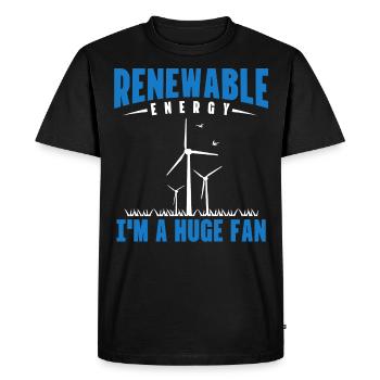Renewable Energy, E-Cars, EV Life, EV Drivers - Men's Premium Organic T-Shirt - black - Front - Nico (187cm)