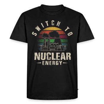 Renewable Energy, E-Cars, EV Life, EV Drivers - Men's Premium Organic T-Shirt - black - Front - Nico (187cm)