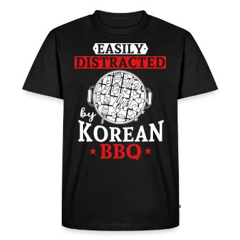 Korean BBQ, Korean - Men's Premium Organic T-Shirt - black - Front - Nico (187cm)