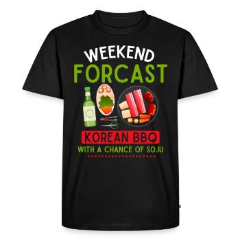 Korean BBQ, Korean - Men's Premium Organic T-Shirt - black - Front - Nico (187cm)