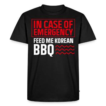 Korean BBQ, Korean - Men's Premium Organic T-Shirt - black - Front - Nico (187cm)