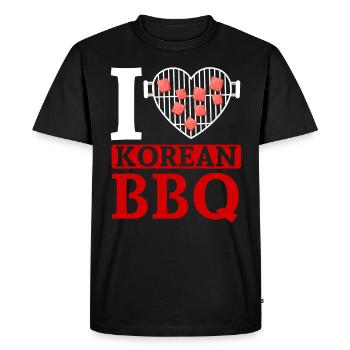 Korean BBQ, Korean - Men's Premium Organic T-Shirt - black - Front - Nico (187cm)