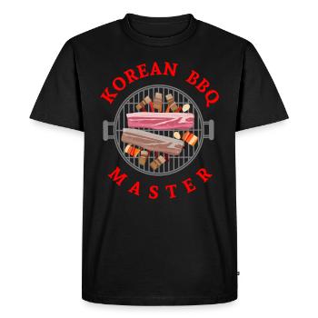 Korean BBQ, Korean - Men's Premium Organic T-Shirt - black - Front - Nico (187cm)