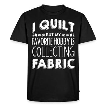 Quilting, tricot, couture, courtepointe - T-shirt Premium bio Homme - noir - Devant - Nico (187cm)