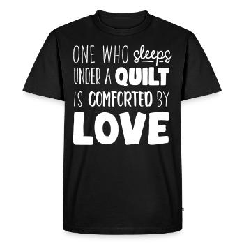 Quilting, tricot, couture, courtepointe - T-shirt Premium bio Homme - noir - Devant - Nico (187cm)