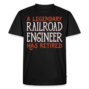 Railway, locomotive - Men's Premium Organic T-Shirt - black - Front - Nico (187cm)