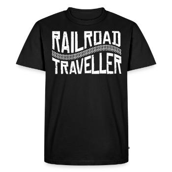 Railway, locomotive - Men's Premium Organic T-Shirt - black - Front - Nico (187cm)