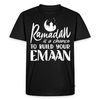 Célébration du Ramadan, fête musulmane - T-shirt Premium bio Homme - noir - Devant - Nico (187cm)