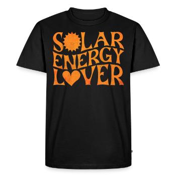 Solar Energy, Renewable Energy - Men's Premium Organic T-Shirt - black - Front - Nico (187cm)