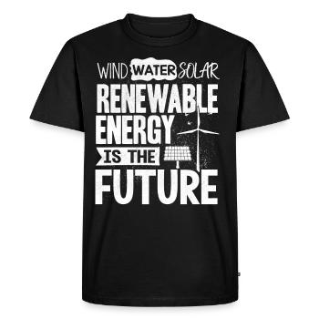 Solar Energy, Renewable Energy - Men's Premium Organic T-Shirt - black - Front - Nico (187cm)