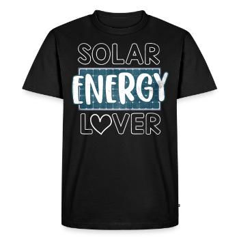Solar Energy, Renewable Energy - Men's Premium Organic T-Shirt - black - Front - Nico (187cm)