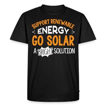 Solar Energy, Renewable Energy - Men's Premium Organic T-Shirt - black - Front - Nico (187cm)