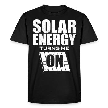 Solar Energy, Renewable Energy - Men's Premium Organic T-Shirt - black - Front - Nico (187cm)