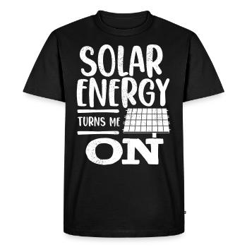 Solar Energy, Renewable Energy - Men's Premium Organic T-Shirt - black - Front - Nico (187cm)