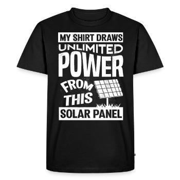 Solar Energy, Renewable Energy - Men's Premium Organic T-Shirt - black - Front - Nico (187cm)