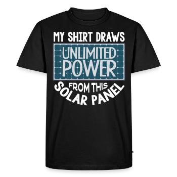 Solar Energy, Renewable Energy - Men's Premium Organic T-Shirt - black - Front - Nico (187cm)