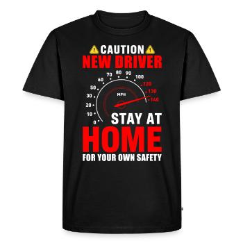 Permis de conduire - T-shirt Premium bio Homme - noir - Devant - Nico (187cm)