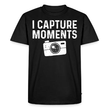 Photographe, Photographie - T-shirt Premium bio Homme - noir - Devant - Nico (187cm)