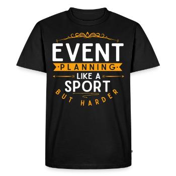 Event Planning, Event Planner - Men's Premium Organic T-Shirt - black - Front - Nico (187cm)