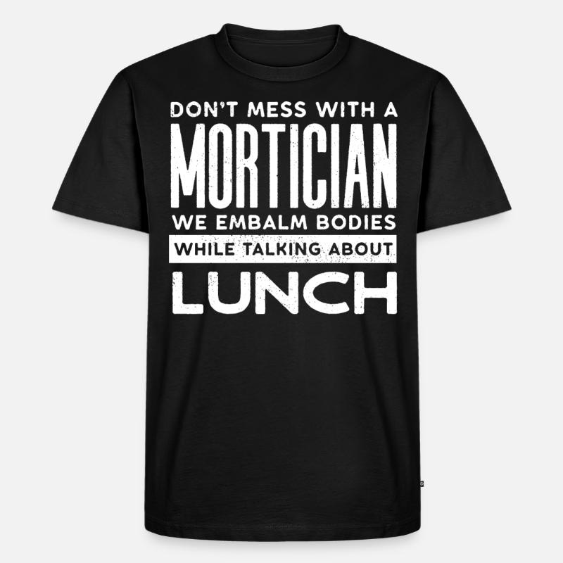 Leichenhalter, Undertaker, Bestattungsunternehmen - Männer Premium Bio T-Shirt - Schwarz