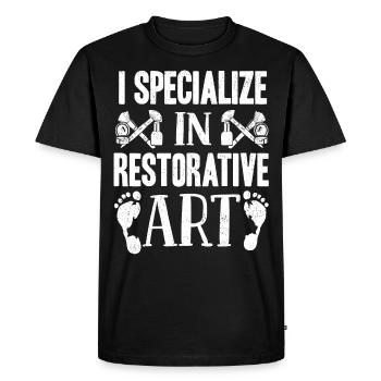 Corpse Keepers, Undertakers, Funeral Homes - Men's Premium Organic T-Shirt - black - Front - Nico (187cm)