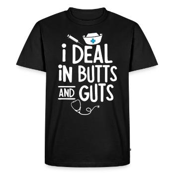 Gastroentérologie, Gastroentérologue - T-shirt Premium bio Homme - noir - Devant - Nico (187cm)