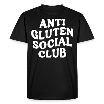 Gluten allergy, gluten-free - Men's Premium Organic T-Shirt - black - Front - Nico (187cm)