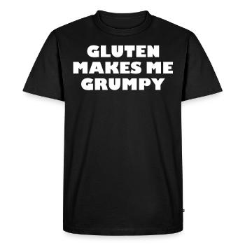 Allergie au gluten, sans gluten - T-shirt Premium bio Homme - noir - Devant - Nico (187cm)
