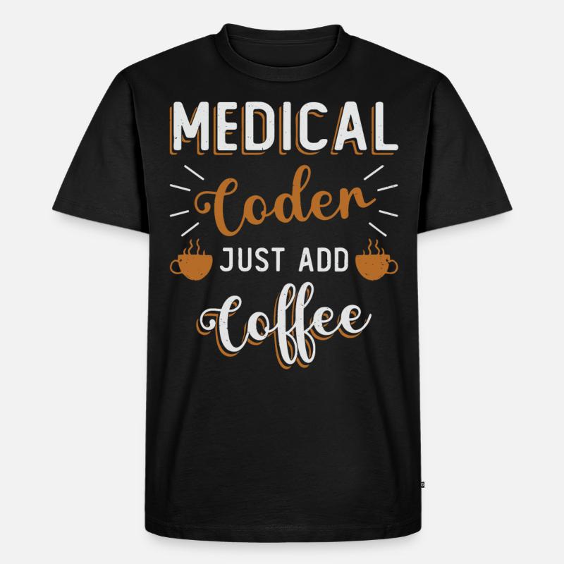 Medizinischer Kodierer, Programmierer - Männer Premium Bio T-Shirt - Schwarz